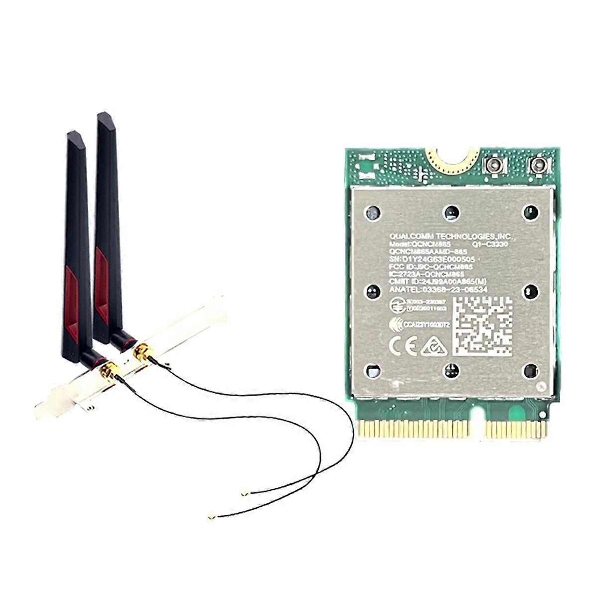 Qcncm865 Tri-band-wlan-karte Mit Bluetooth 5.4, 2,4 Ghz/5 Ghz/6 Ghz Tri-band-wlan-netzwerkadapter Für Windows 11, Antenne