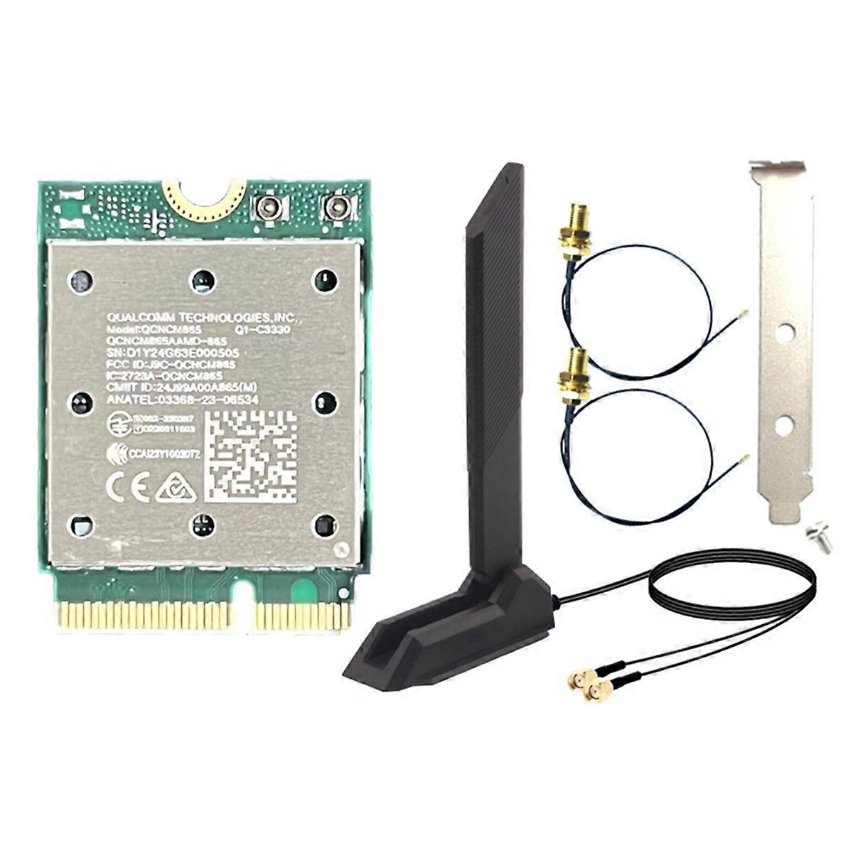 Qcncm865 Tri-band-wlan-karte Mit Bluetooth 5.4 (2,4 Ghz/5 Ghz/6 Ghz) Und Antenne Für Windows 11