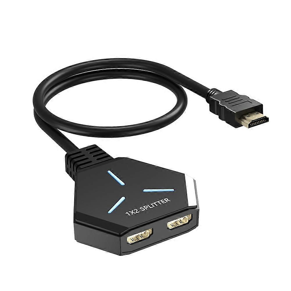 Hdmi-adapter Mit 1 Eingang Und 2 Ausgängen, 4k 30hz Hd-kabelsplitter, Dual-y-anschluss Für Lcd-bildschirme, Laptops, Fernseher Und Monitore.