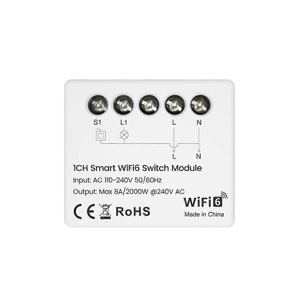 Tuya Wifi6 16a Mini Smart-schaltmodul Mit Echtzeit-verbrauchsüberwachung Und Fernsteuerung Per App.