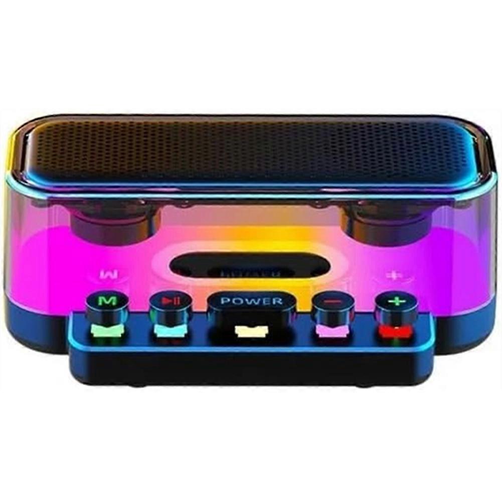 Z6 Kabelloser Bluetooth-lautsprecher Mit Hifi-stereo-sound, Farbigen Led-leuchten, Tragbarem Design Und Usb-tasten