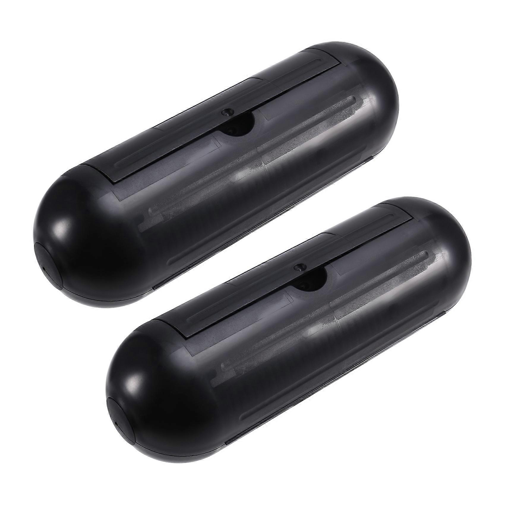 Set Mit 2 Schutzkappen Für Elektrische Verlängerungskabel, Wasserdicht Für Den Innen- Und Außenbereich, Für Weihnachtslichterketten (schwarz).
