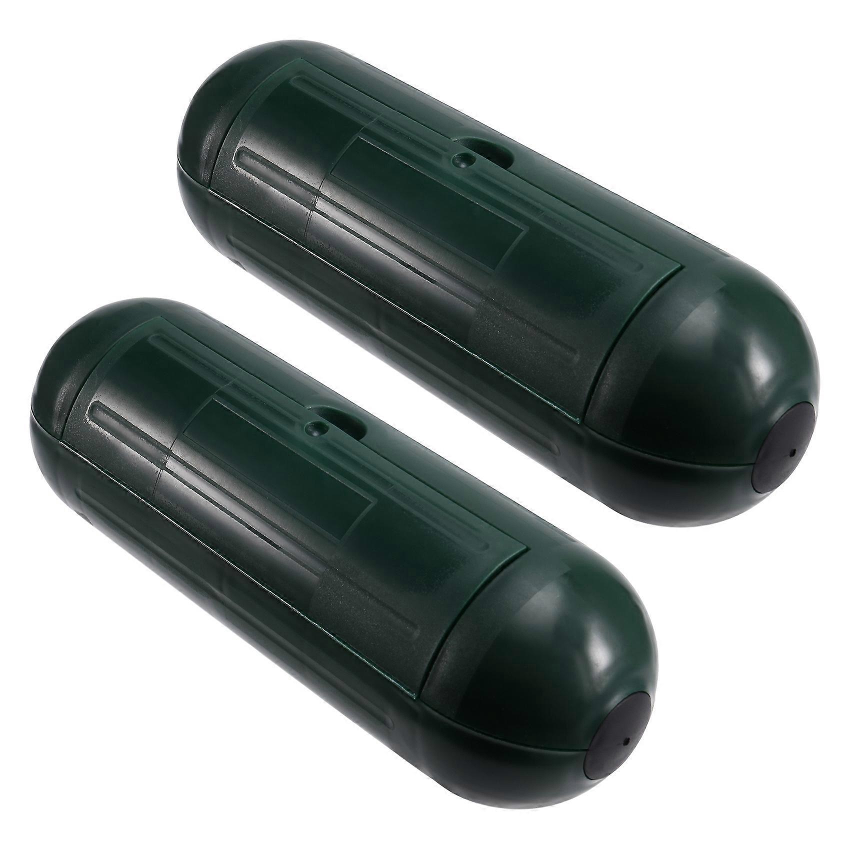Set Mit 2 Schutzkappen Für Elektrische Verlängerungskabel, Wasserdicht Für Den Innen- Und Außenbereich, Grüne Farbe.
