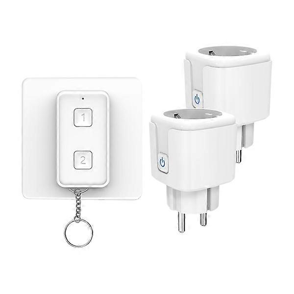 Drahtloser Schalter Für 16a-steckdosen, Kompatibel Mit Eu- Und Fr-steckdosen, Ein/aus Für Haushaltsgeräte, Ventilatoren Und Lampen.