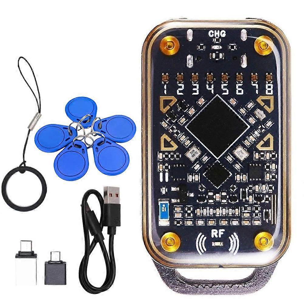 Chameleon Ultra Smartcard-emulator + 5 Cuid-schlüsselanhänger, 125 Khz 13,56 Mhz Rfid-chip-lesegerät, Kartendekodierung, Nfc-duplikator