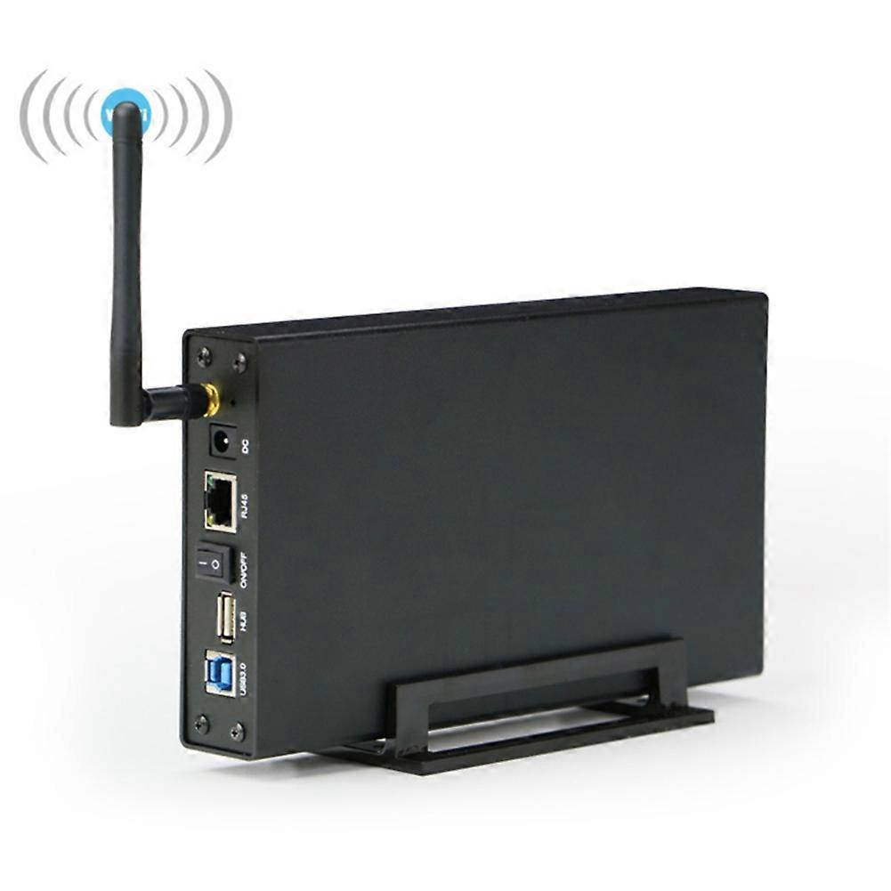 Tragbares Gehäuse Für 3,5-zoll-festplatten/ssds, Usb 3.0, Rj45, Ethernet, Nas-server, Netzwerkspeicher Und Streaming, Eu-stecker