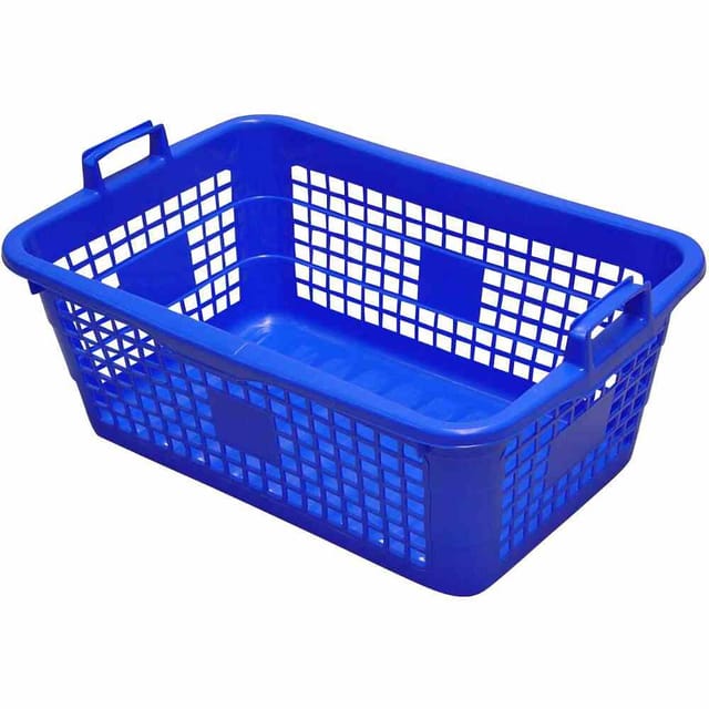 Lockweiler - Wäschekorb eckig 45 l, 62 cm, blau
