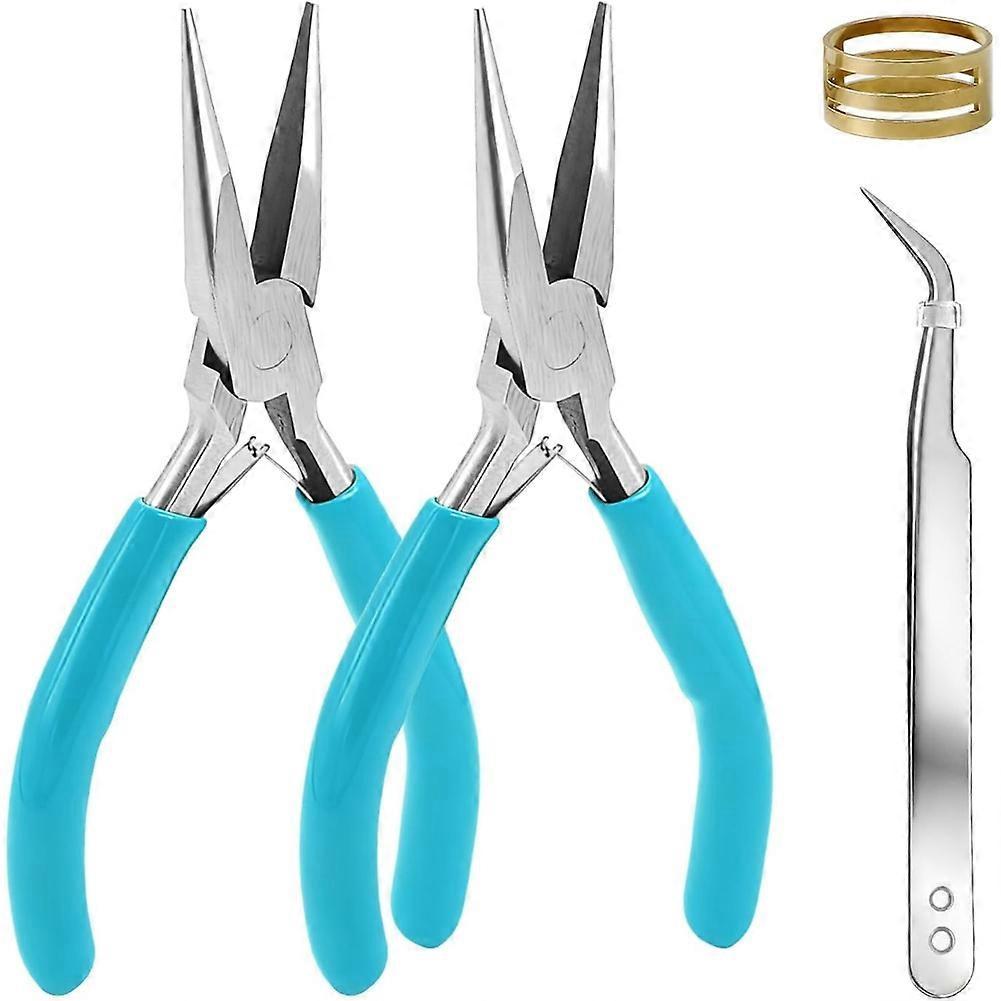 Set Aus 2 Mini-schmuckzangen Für Die Schmuckherstellung, Bestehend Aus Einer Kleinen Ringzange Und Einem Reparaturwerkzeug Für Die Schmuck- Und Perlenherstellung.