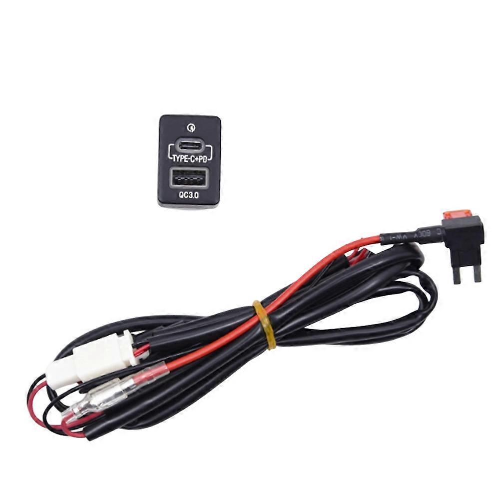 Qc3.0 Usb-schnellladegerät Typ C Pd Fürs Auto, Ladeanschluss Für Mobiltelefone, Netzteil Für Mitsubishi Outlander L200 Triton