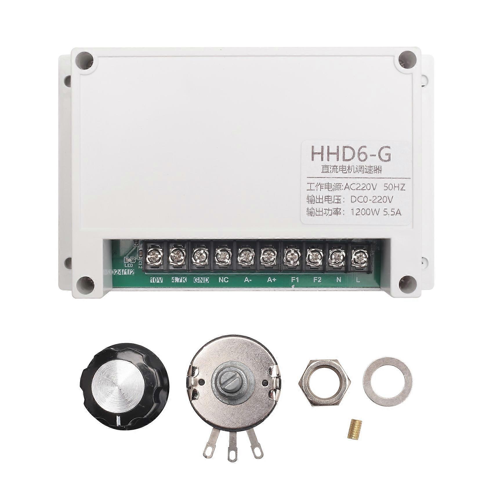 Hhd6-g Pwm-motordrehzahlregler, Ac-eingang 220 V, Dc-ausgang 0–220 V, 1200 W, Betriebstemperaturbereich -10 °c Bis +65 °c, Einstellbares Netzteilmodul