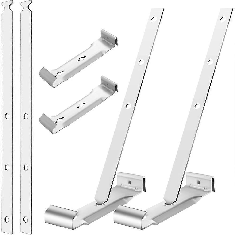 50 Sets Mit 5-zoll-aluminium-dachrinnenhalterungen Inklusive Gurten Zur Dachtraufenfreien Montage, Ideal Für Aluminium- Und Stahldachrinnen.