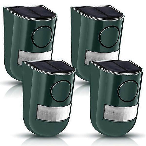 129 Db Laute, Solarbetriebene Außensirene Mit Ton Und Licht, Wasserdicht, Bewegungsmelder, 4er-pack
