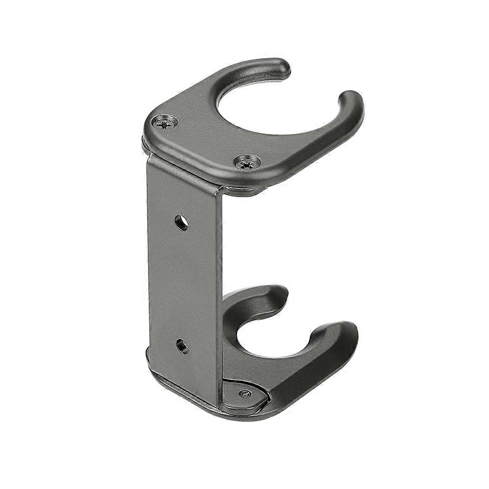 Wandmontierter Haartrocknerhalter Hd18 Aus Metall Mit Selbstklebender Befestigung, Grau