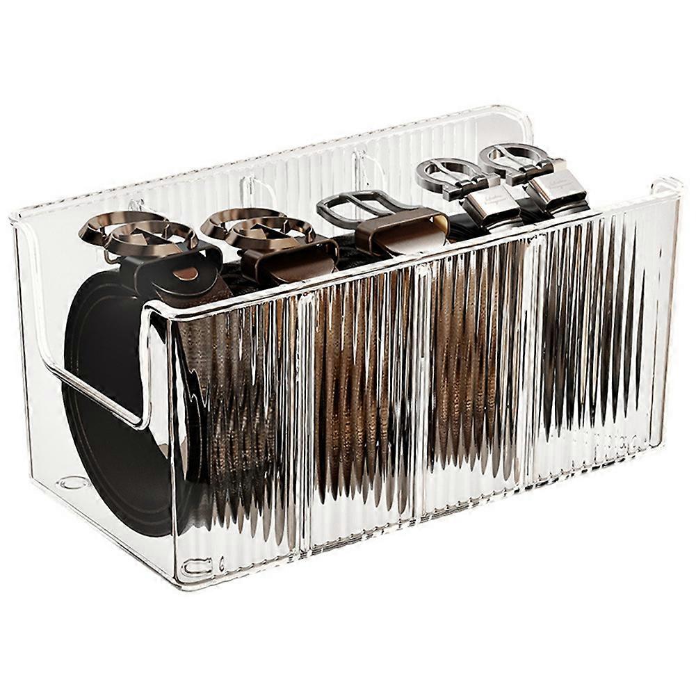 Gürtelorganizer Aus Acryl (1 Stück) Für Kleiderschrank Und Schublade – 8 Herausnehmbare Fächer, Transparente Gürtelpräsentation, Kompatibel Mit Den Meisten Größen