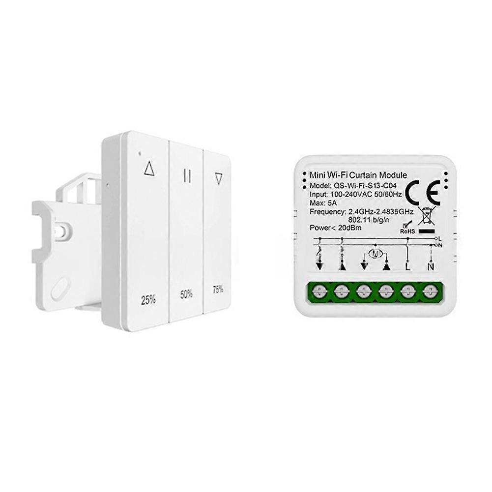 Wlan-vorhangsteuerungsmodul Mit Fernbedienung, Rollladenmotor, Intelligenter Sprachsteuerung, Mini-wlan-vorhangmodul