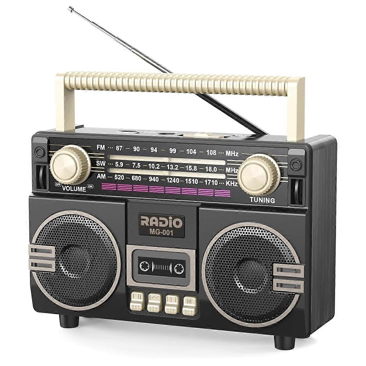 Tragbares Retro-multifunktionsradio Mit Usb-ladefunktion, Tf-kartenleser Und Aux-eingang, Am/fm/sw-bändern, Ideal Für Familienfeiern Und Ausflüge.