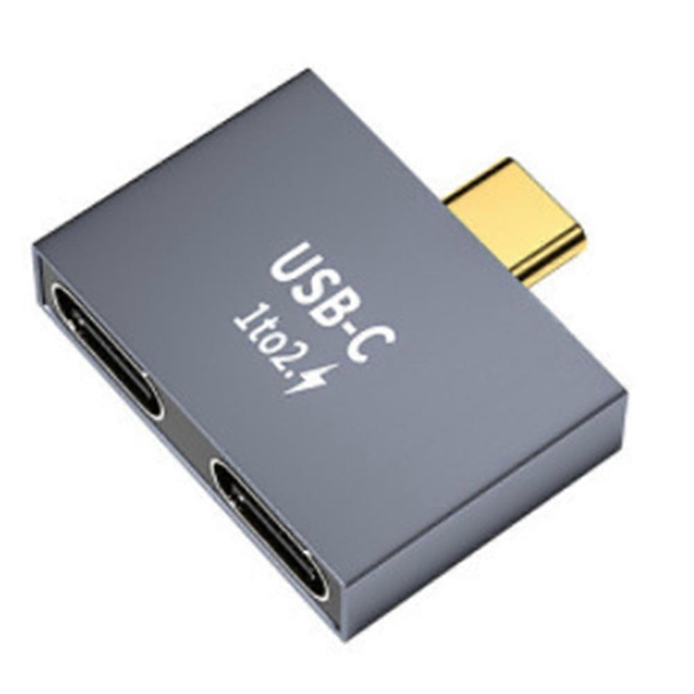Usb-c-stecker Auf Zwei Usb-c-buchsen Konverter/splitter-adapter Für Usb-c-ladegerät, Externe Batterie Oder Laptop.