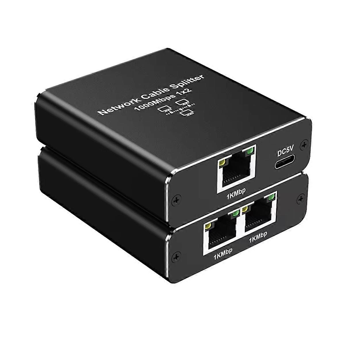 1000 Mbps Ethernet-adapter, Cat 6 Rj45 Gigabit Lan Internet-splitter Für Pc, Laptop, Tv-box Und Router (1 Auf 2 Ports).