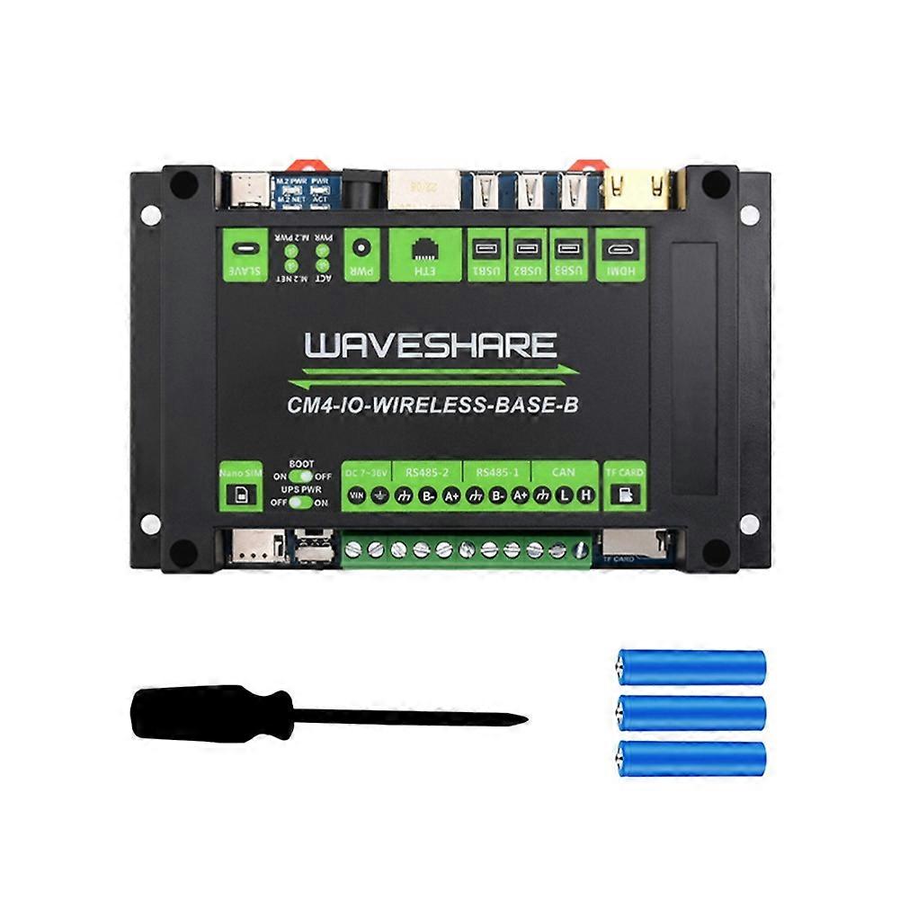 Waveshare Cm4 5g/4g Industrial Iot Wireless-erweiterungsmodul Mit Cm4-io-wireless-base Usv-modul Für Raspberry Pi Cm4