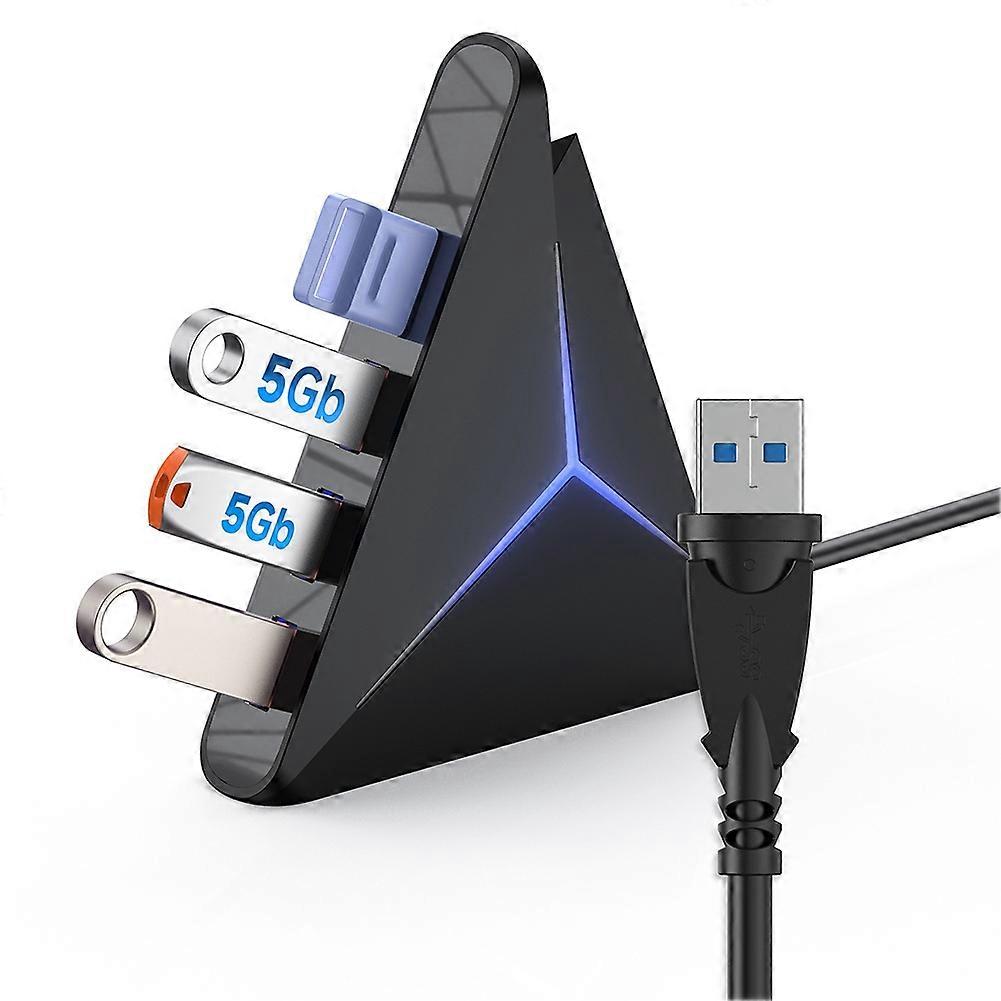 4-port Usb 3.0 Hub Mit Usb A 5 Gbit/s Anschlüssen, Splitter, Dockingstation Für Maus, Tastatur, Laptop Und Desktop-pc.