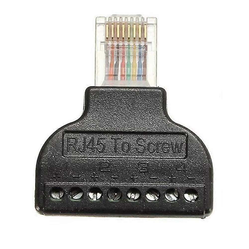 Rj45-auf-8-poligen-8p8c-klemmenblockadapter, Kristallkopf-schraubklemmenblock Für Netzwerk