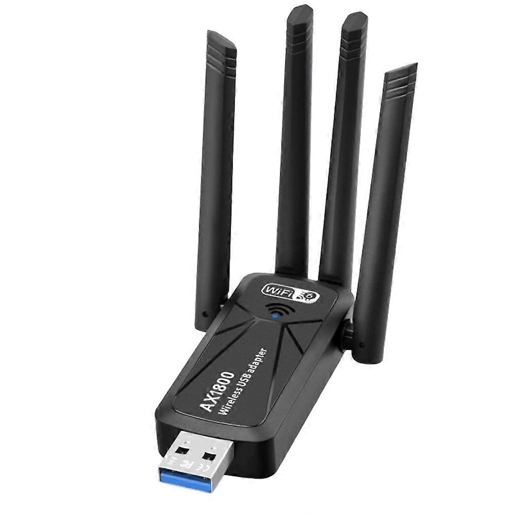 Ax1800 Wifi 6 Wireless-usb-adapter, 1800 Mbit/s Dualband 2,4 Ghz/5 Ghz Usb 3.0 Wireless-lan-empfänger Mit 4 Antennen
