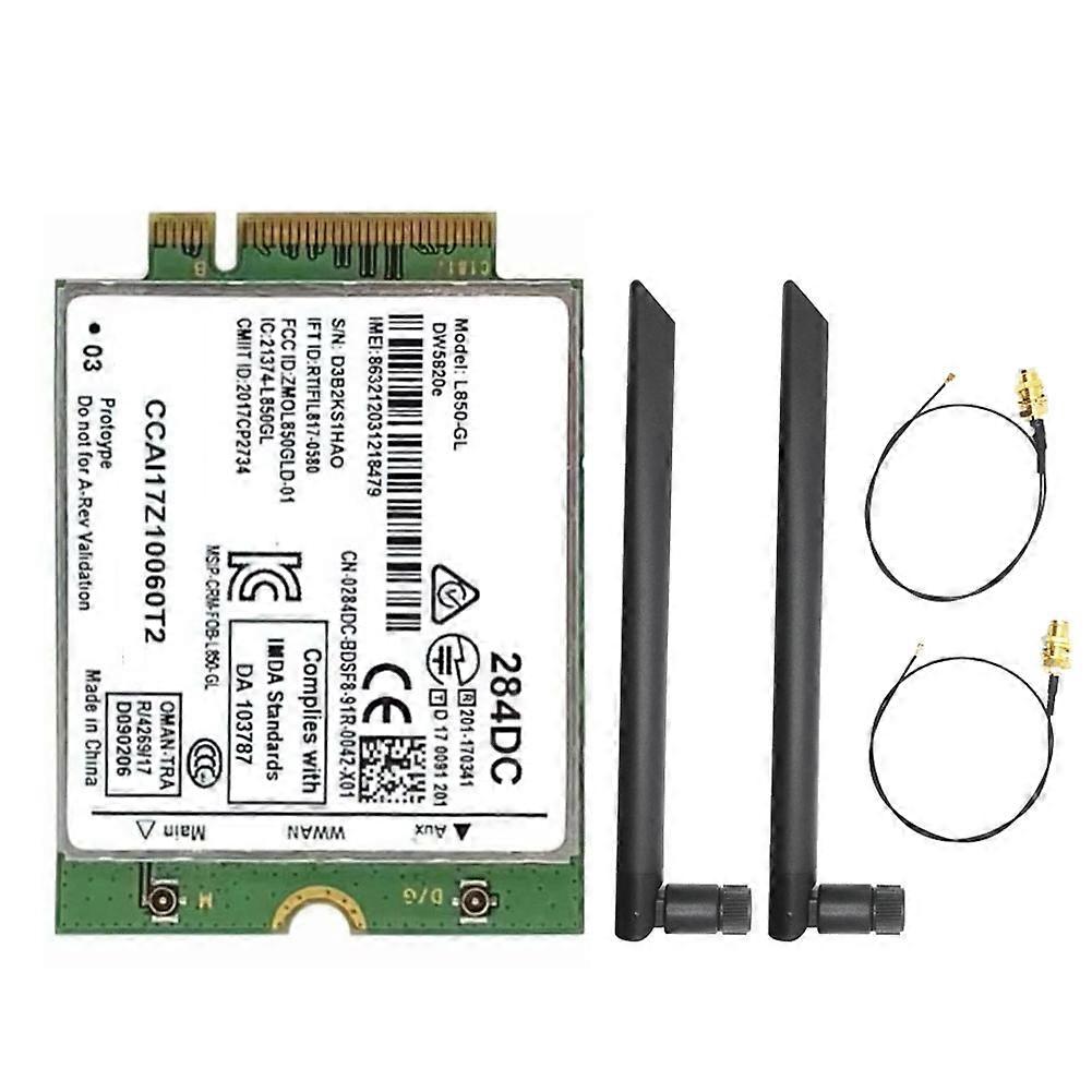 Dw5820e L850-gl 4g Lte/wcdma Wwan-karte (modul 0284dc) Für Dell 3500/5400 Laptop Mit 2x8db Antennen