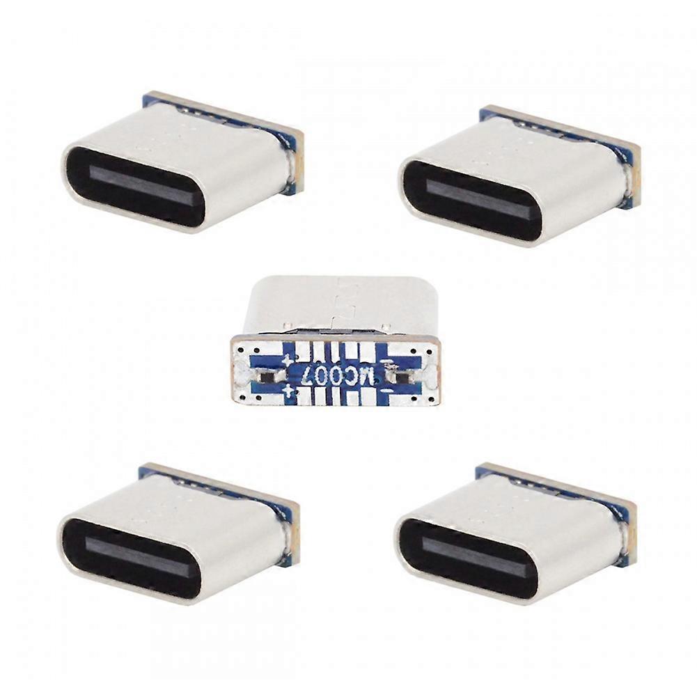 Packung Mit 5 Weiblichen Usb-c-adaptern, 5-poliger Smd/smt-buchse, Ladeanschluss Zum Löten Von Leiterplatten Und Für Diy-reparaturen.
