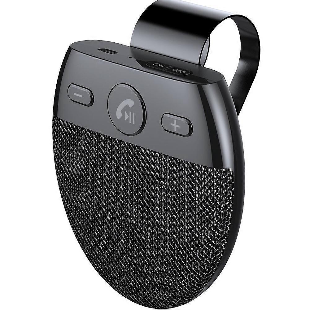 Bluetooth 5.0 Freisprecheinrichtung Fürs Auto – Kabelloser Musikplayer Mit Mikrofon Und Geräuschunterdrückung Zur Befestigung An Der Sonnenblende