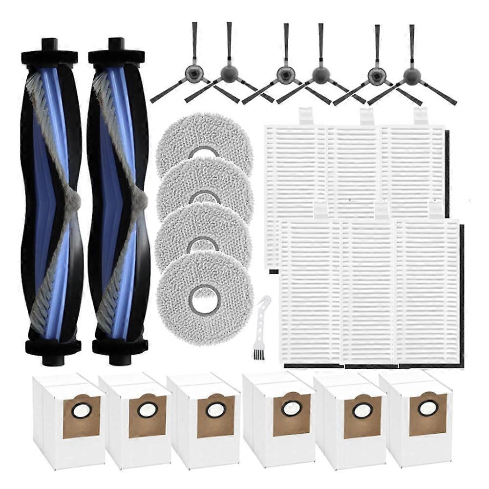 Set Mit 25 Ersatzteilen Für Den Lefant M3 Saugroboter: Hauptbürsten, Reinigungstücher, Filter Und Staubbeutel.