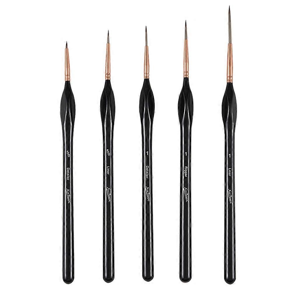Set Mit Ultrafeinen Pinseln Für Acryl- Und Aquarellmalerei, Feinspitzstift Mit Nylonhaken, Ölmalwerkzeug-set, Schwarz