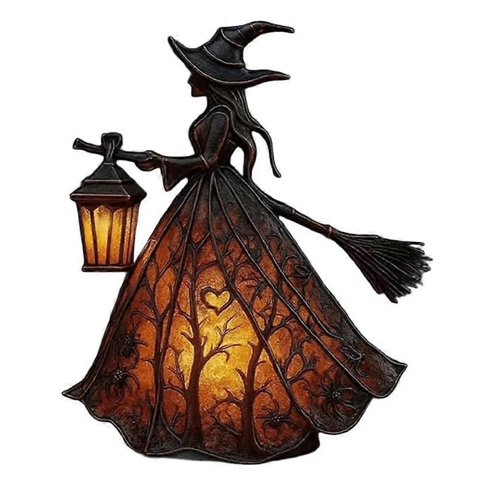 Halloween-hexenlampe, Gotische Und Gruselige Dekoration Mit Laterne, Tischlampe Für Zuhause, Veranda, Partydekoration