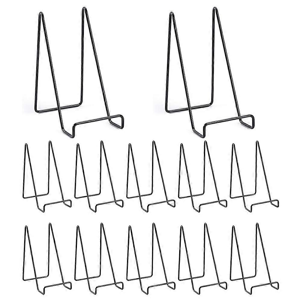 Set Aus 12 Tellerständern (15 Cm), Buchständern, Dekorativen Schwarzen Metalldisplays, Kleinen Staffeleien Für Präsentationen