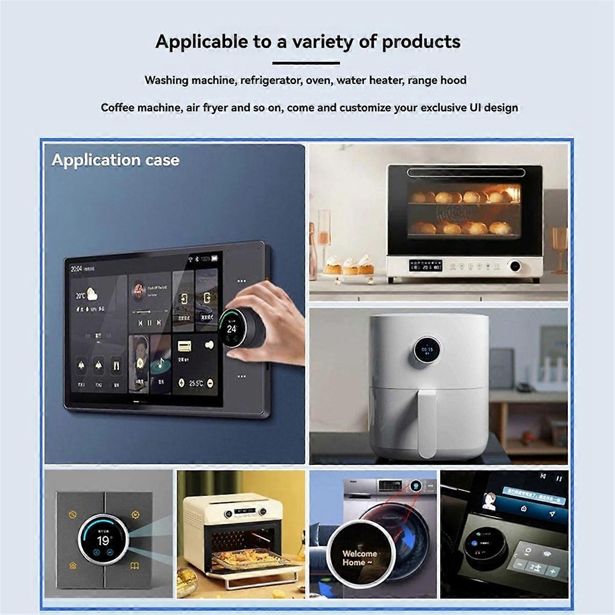 Esp32 S3 Entwicklungsboard Für Smart Home, Wi-fi, Bluetooth, 2,1 Zoll Runder Tft Ips Lcd-bildschirm (480 X 480 Pixel), Druckknopf, Silber.