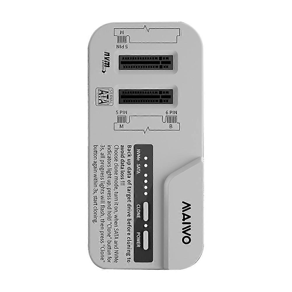 Maiwo 10gb/s M.2 Nvme Sata Ssd-gehäuse Mit Usb Typ-c Dockingstation, Kompatibel Mit 2,5/3,5 Zoll 2230/42/60/80 Mhz Hdds/ssds