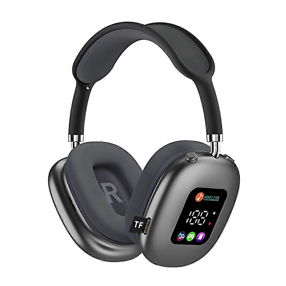 Kabelloses Bluetooth-headset Mit Rgb-digitaldisplay Und Kartenleser, In-ear-kopfhörer Für Sport Und Gaming, Schwarz