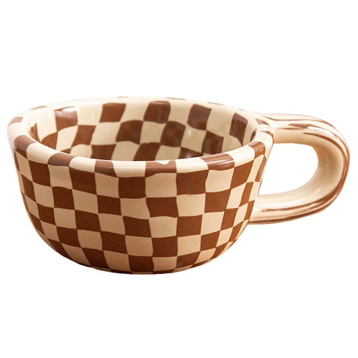Keramikbecher Mit Schraubenschlüsselförmigem Griff, Ideal Für Kaffee, Milch, Tee Und Smoothies.