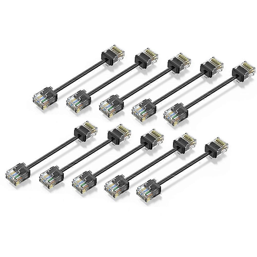 Packung Mit 10 Dünnen Utp Rj45 Cat6/cat6a 10 Gbit/s Cat 6 Netzwerkkabeln Für Patchpanels Und Switches, Flexibel