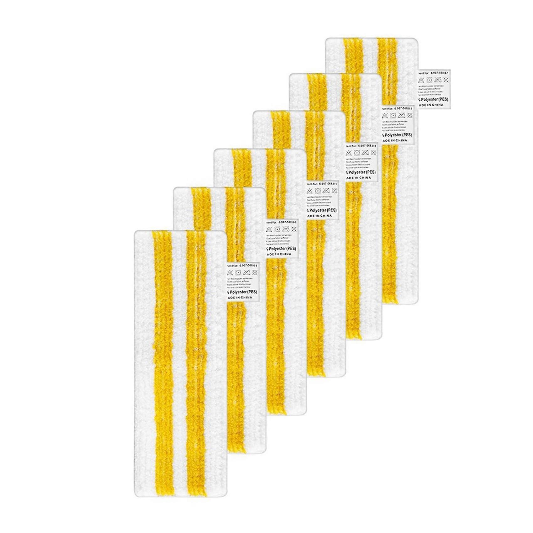 Set Mit 6 Mikrofaser-bodentüchern Für Kärcher Dampfreiniger Sc1, Sc2, Sc3, Sc4, Sc5, Easyfix-ersatztücher, Bodendüsen