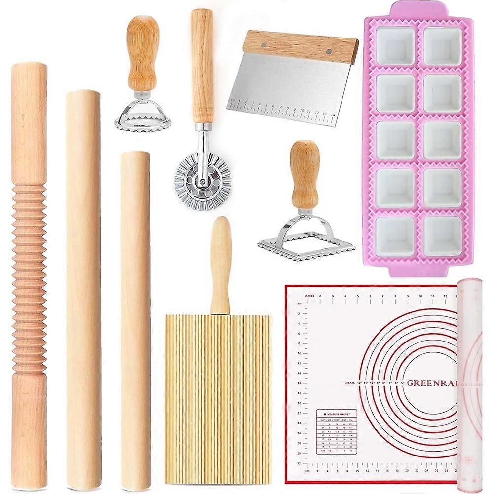Pasta-set, Ravioli-set Mit Nudelhölzern, Gnocchi-brett, Stempeln, Ausstechform Und Backmatte