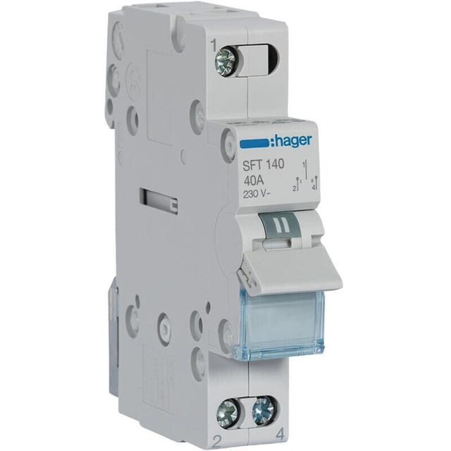 Schalter I-0-II Netzteil oben 1P 40A