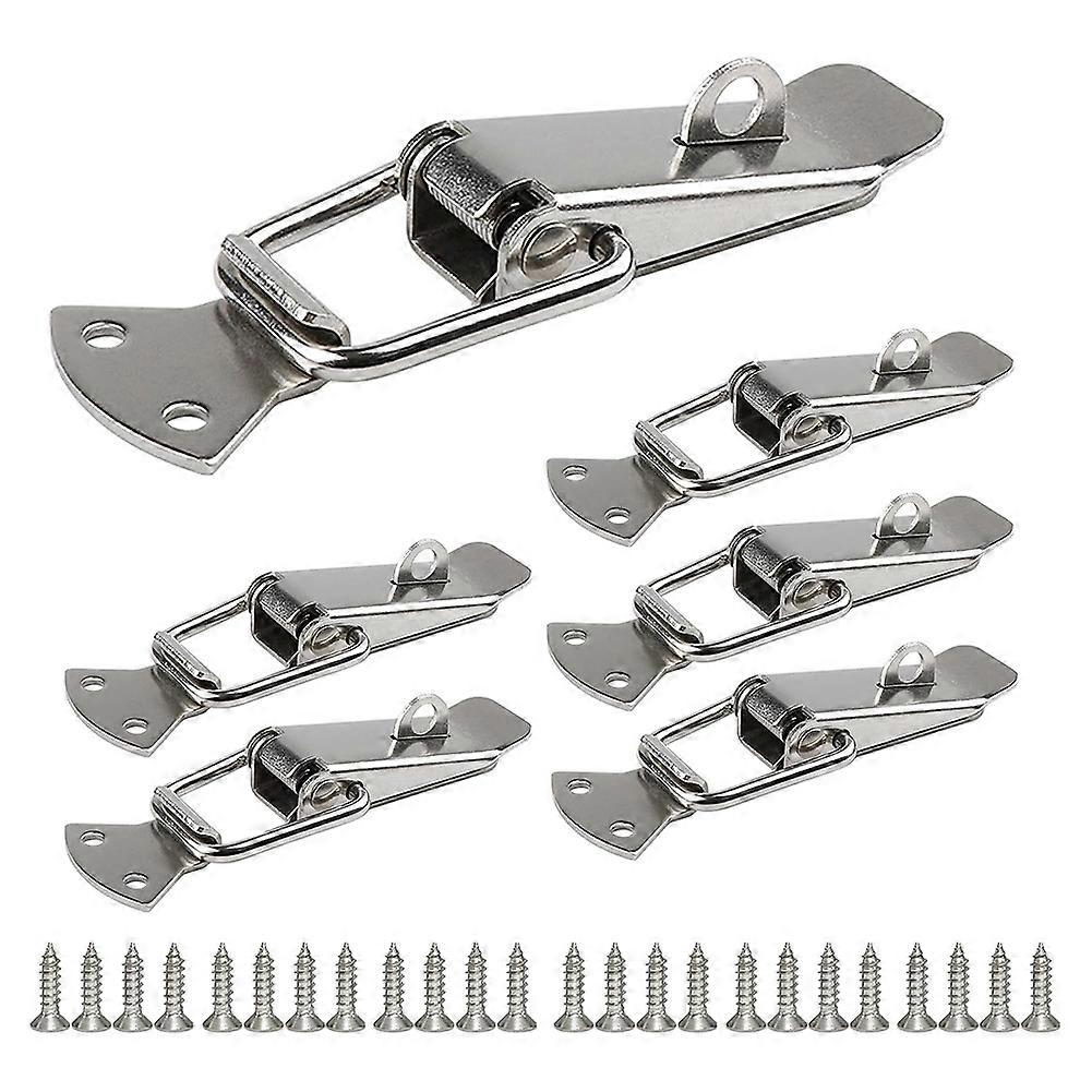 Packung Mit 10 Federbelasteten Kippdübeln Aus Edelstahl Mit Vorhängeschlossloch, Für Schränke Und Holzkisten, Mittlere Größe.