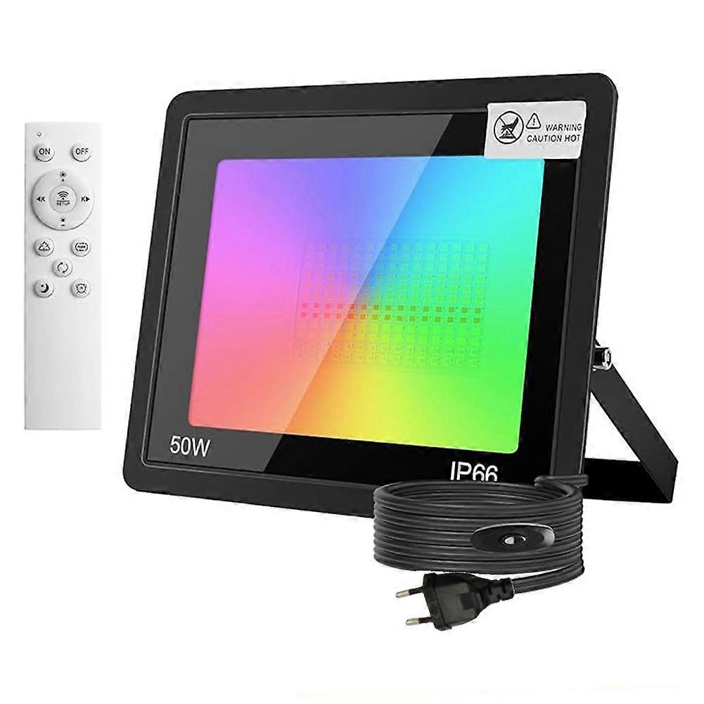 50w Rgb Led-flutlicht Für Den Außenbereich, Ip66 Wasserdicht, Mit Wechselnden Farben, Ideal Für Festivals Und Landschaftsdekoration (eu-stecker).