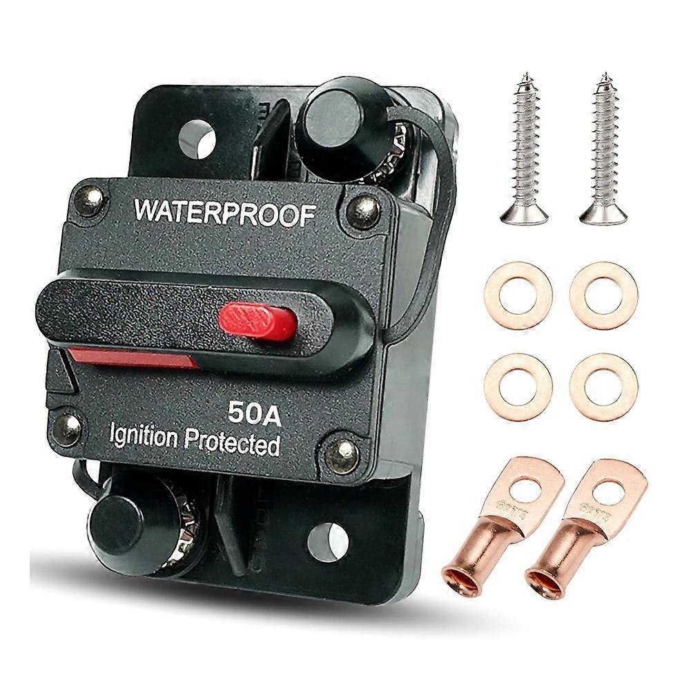 50-a-kfz-leistungsschalter Mit Manueller Rückstellung, Wasserdichter Sicherungshalter Für Elektromotoren, Boote Und Fahrzeuge
