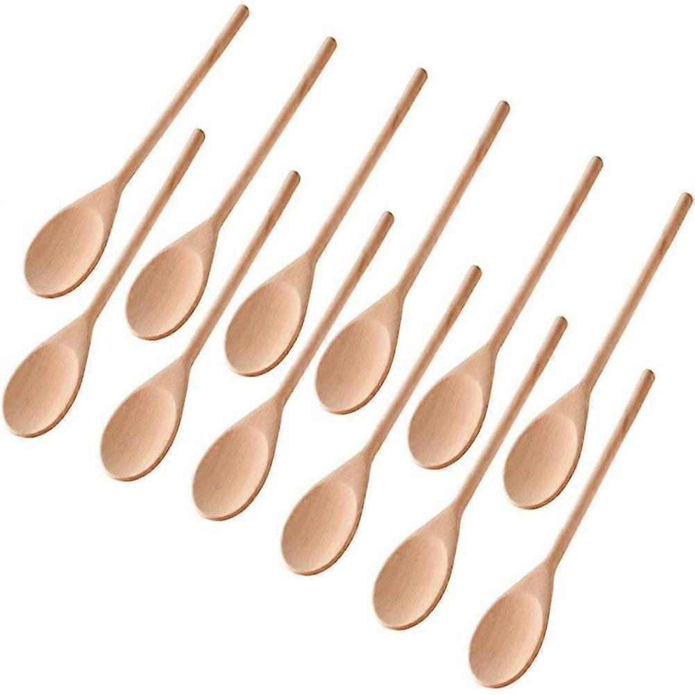 Küchenlöffel Aus Holz Zum Mischen, Backen Und Servieren, 30 Cm (12 Zoll) – 12er-set