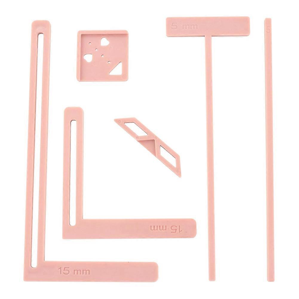 6-teiliges Set Zum Einfachen Binden Und Scrapbooking, Ideal Für Anfänger. Enthält Schablonen Und Eine Schneidehilfe Zur Gestaltung Eines Rosa Notizbuchs.