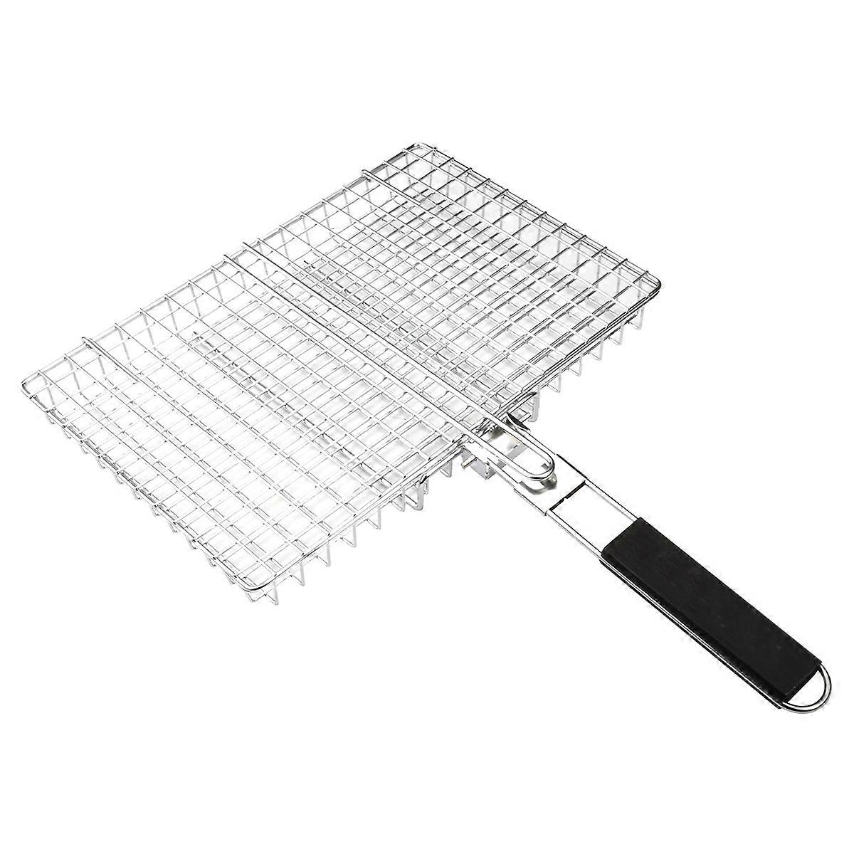 Zusammenklappbarer Grillkorb Aus Edelstahl (1 Stück), Grillutensilien Und Zubehör Für Den Außenbereich, Grillkorb