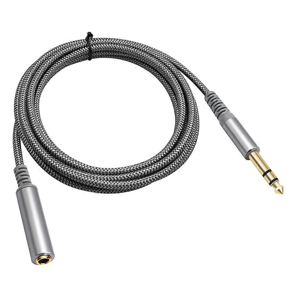 Stereo-audiokabel (1/4 Zoll Auf 6,45 Mm): 6,35 Mm Stecker Auf 6,45 Mm Buchse (200 Cm) Für Verstärker, Gitarren, Keyboards Und Klaviere.