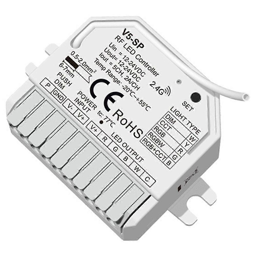 Tuya Wi-fi Led-steuermodul Dc12v-24v 5chx2a 5050 Cob 2835 Touch-dimmer Für Tuya Smart Life Rf 5-in-1 Led-streifen