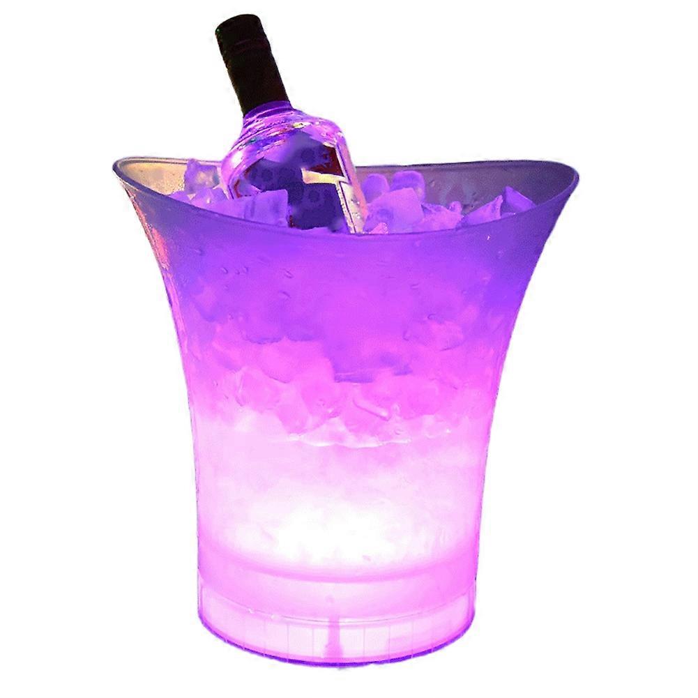 Beleuchteter Champagnerkühler, Led-eiskübel, Bar, Champagnerkiste, Wasserdichter Rosa Led-eiskübel Aus Kunststoff